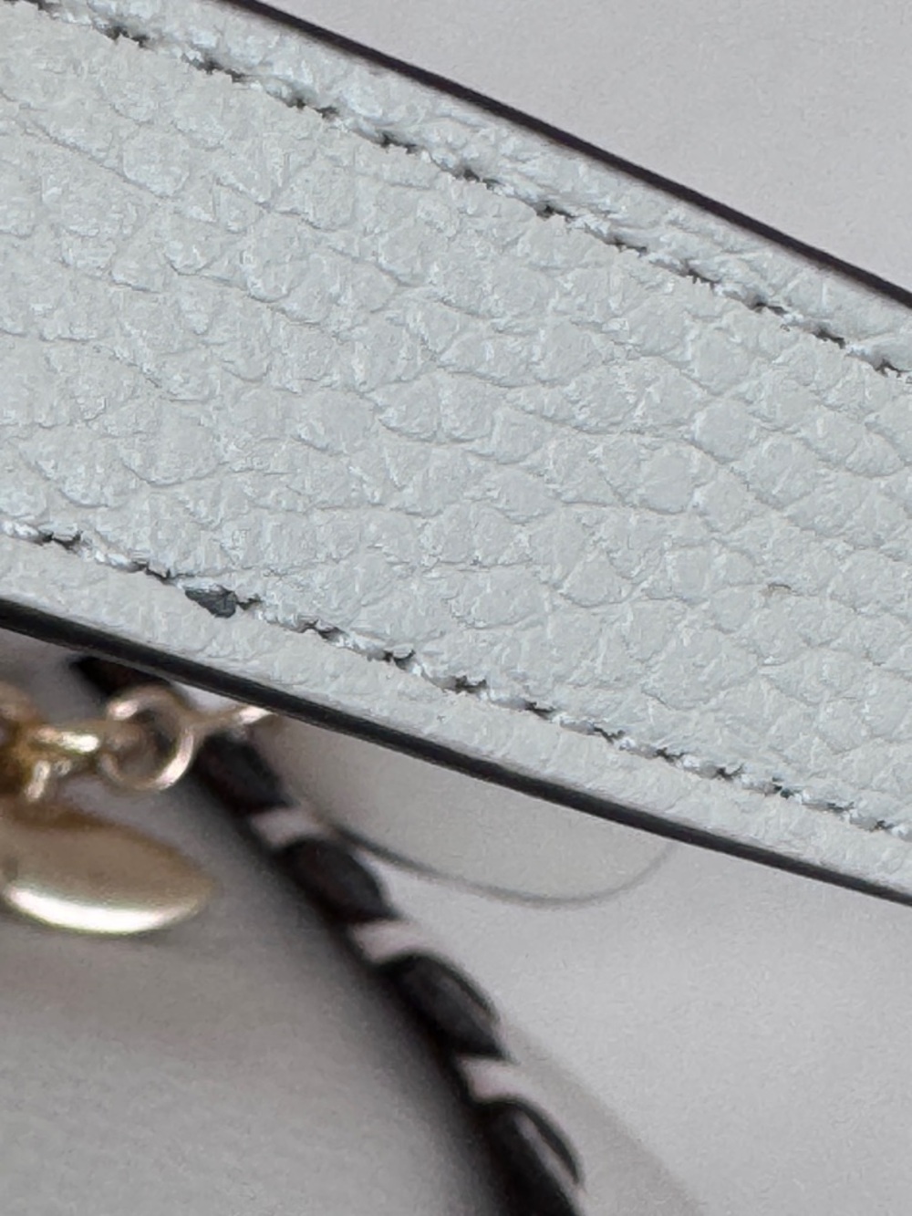 Coach Lora Bucket Bag With Whipstitch Detail Ivory Leather + Tea Rose Charm - Picture 15 of 16